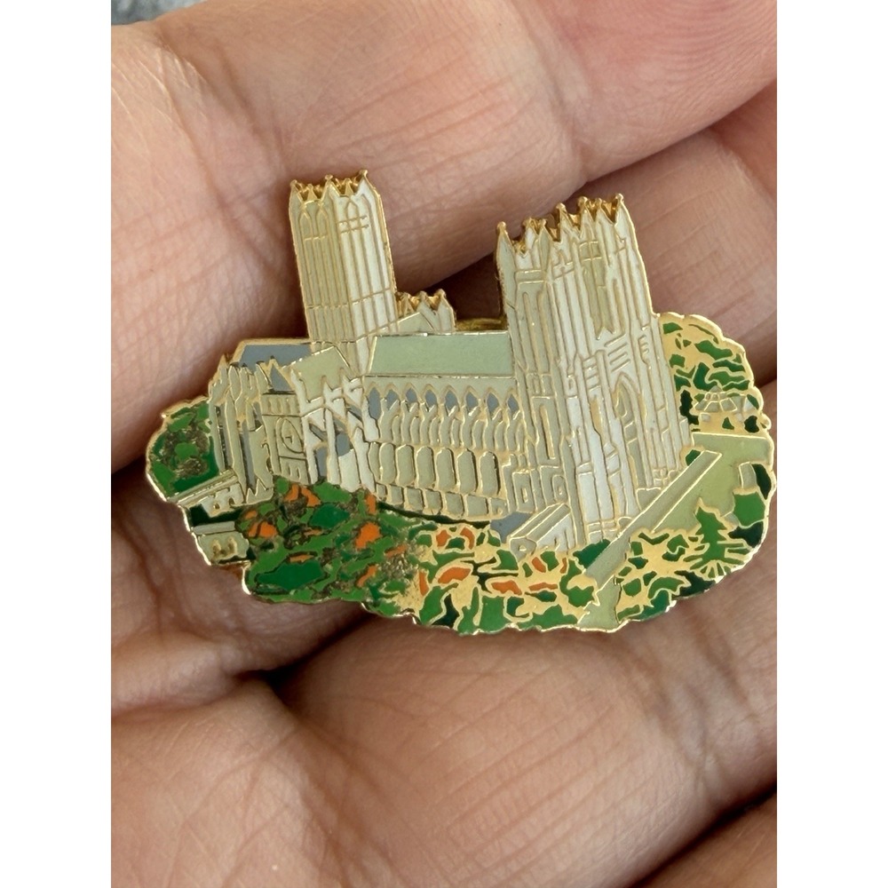 Buckfast Abbey Pin Souvenir Tourist Gold Trim Enamel